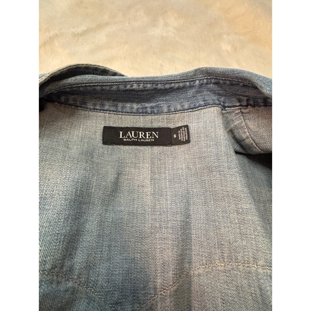 Ralph Lauren Western Denim Shirt Dress - Picture 7 of 8